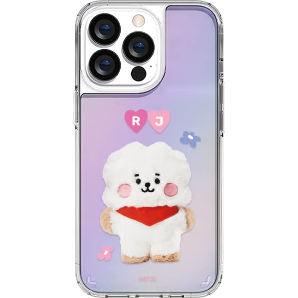 BT21Fluffy Body Hologram Designed for iPhone 13 Pro Case [Wireless Charging Support] (iPhone 13 Pro, RJ)