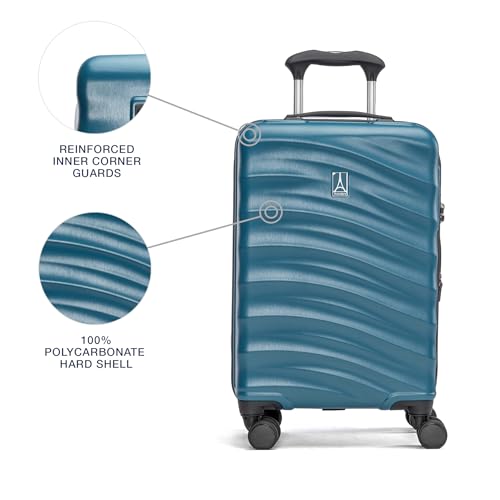 Image of Travelpro Maxlite Air V2 Hardside Expandable Carry on Luggage, 8 Spinner Wheels, Lightweight Hard Shell Suitcase, TSA lock, Teal, Compact Carry On 19-Inch