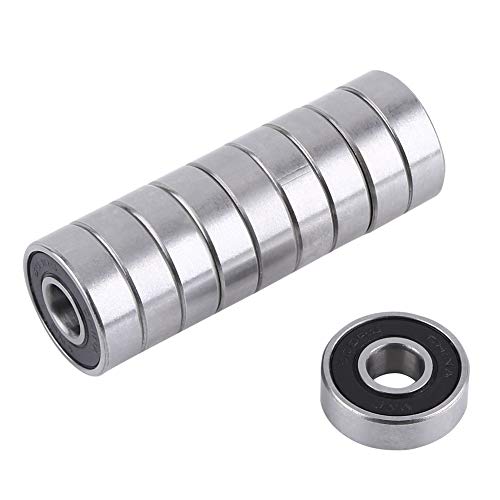  608-2RS Cuscinetti a sfera - 10PCS Doppia gomma nera sigillata Scanalatura profonda 608-2RS Cuscinetti for skateboard for skateboard Pattini e scooter in linea