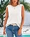 BTFBM Women's Sleeveless Sweater Vest 2026 Summer Crew Neck Ribbed Knit Lightweight Pullover Casual Loose Fit Tank Tops(White, X-Small)