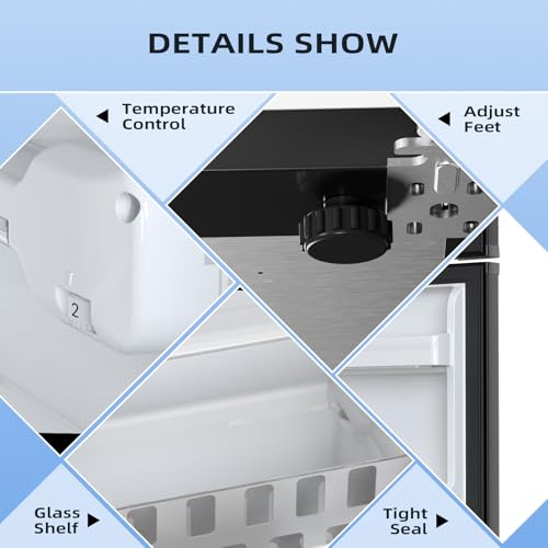 Antarctic Star 3.2 Cu.Ft,Mini Refrigerator with Freezer,Double Door Mini Fridge,Compact Refrigerator,Adjustable Thermostat,Mini Refrigerator for Bedroom/Office/Dorm/Kitchen(BLACK) on Fridge.com