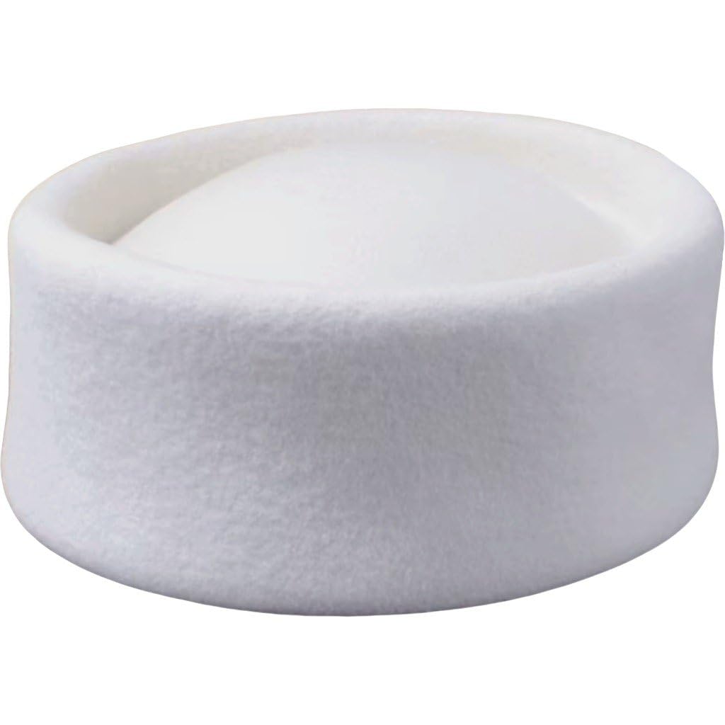 Fituenly Women's White Pillbox Hat Hat Millinery Fascinator Base Hat For Casual Wear Western Fedoras Hostesses Wear