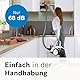 Bosch Staubsauger beutellos Serie 6 BGC41XHYG, Bodenstaubsauger, ideal für Allergiker, Hygiene-Filter, 10 Jahre Motorgarantie, Bodendüse für Parkett, Teppich, starke Saugleistung, leise, 700 W, weiß