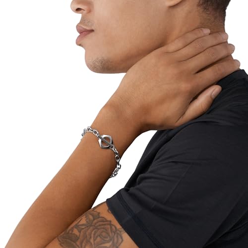 Image of A|X Armani Exchange Stainless Steel Chain Bracelet for Men