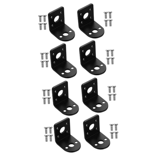 HEMOTON 8 Sets Bracket Geared Motor DIY Stands Tools Motor Holder Floor Levelling Tools Furniture Legs Gear Reduction Motor Small Gear Motor Dc Small Stand Aluminum Alloy Metal Accessories