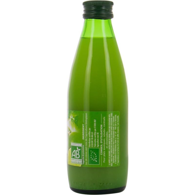 Jardin Bio Étic - Délicieux Pur Jus de Citron Vert Pressé 100% Bio - 25cl Boisson Rafraîchissante - Idéale pour une Alimentation Saine et Gourmand - Le Lot De 4
