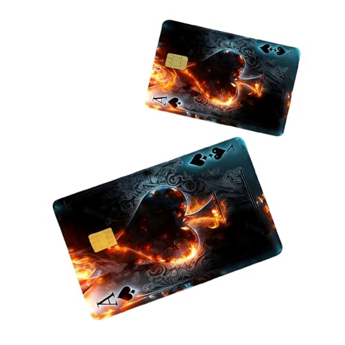 LYLSDSB 2 pegatinas para tarjetas de crédito, impermeables, divertidas para la mayoría de las llaves de transporte, para adolescentes y adultos
