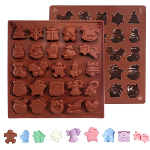 Moule Tablette Chocolat 2 Pièces Moule Chocolat Noel Moule Silicone Moule Chocolat Moules à Pâtisserie pour Faire du Chocolat Fondant Gelée