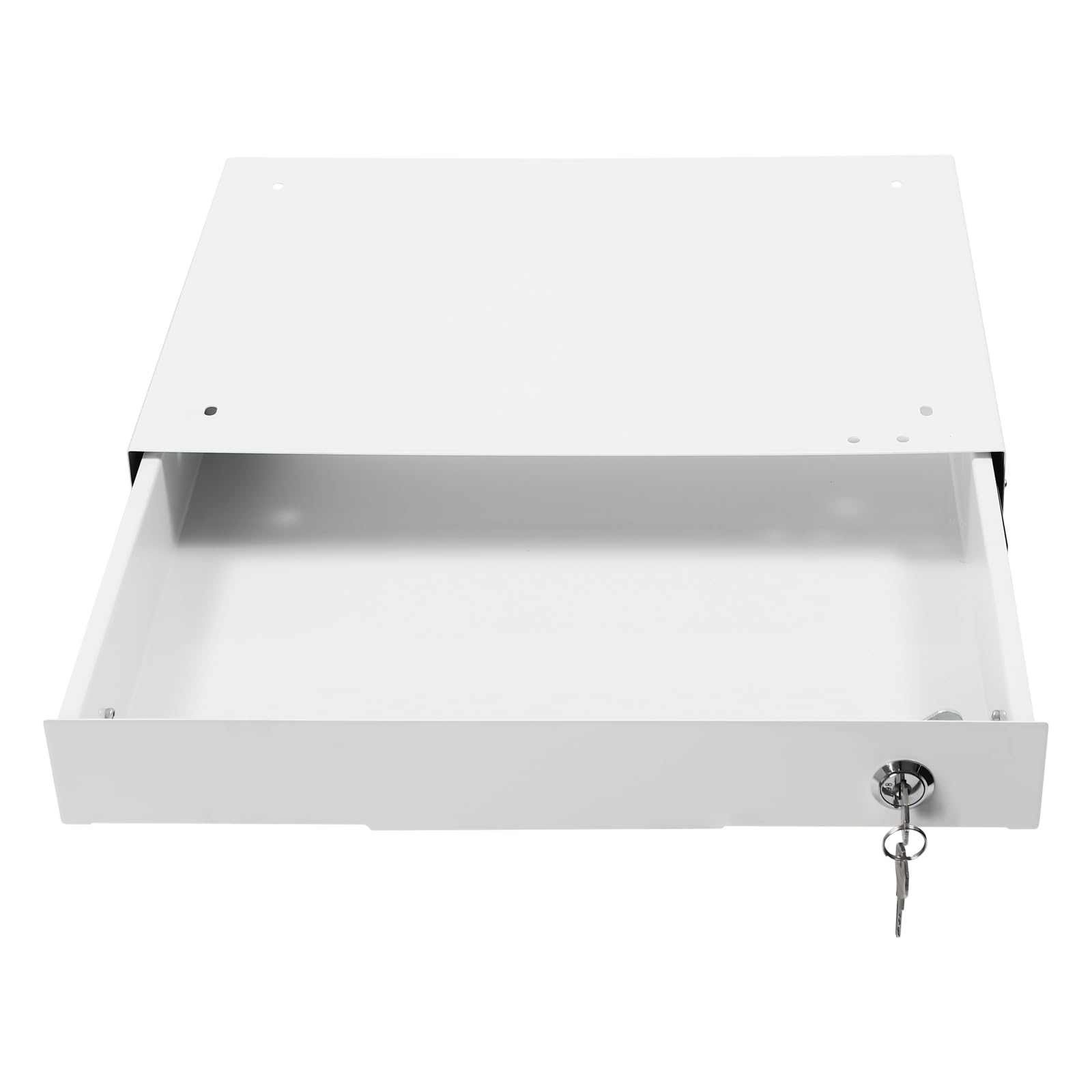 Organizador de Literatura con cajón bajo el Escritorio y Cerradura, 36,8 x 27,6 x 5 cm. Cajones extraíbles para Debajo del Escritorio. Organizador de Almacenamiento Deslizante con