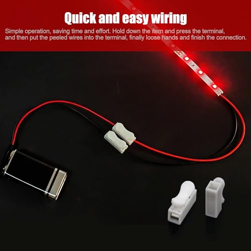 YIXISI 100 Stücke chnelle Kabel zum Verbinden, 1 Pins Kabel Stecker, CH1 Federverbindungsstück, für LED Streifen Licht Draht Verbindung