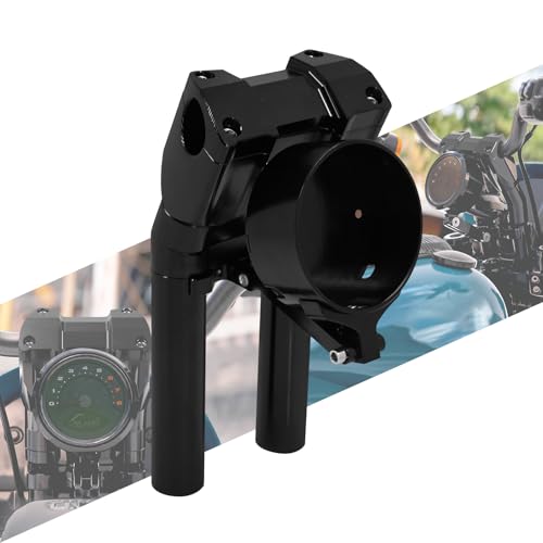 HCmotorku Motorrad-Lenkererhöhungsklemme mit Verlängerungssatz, passend für Harley Low Rider S ab 2022, 2022 (schwarz)