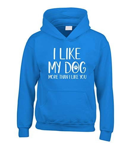 Sweat à capuche chien Edward Sinclair bleu pour enfant de 7-8 ans