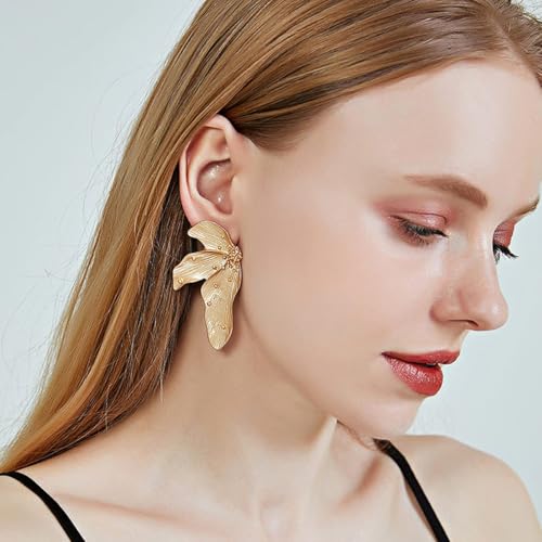 Image of Drop Dangle Earrings Set for Women and Girls | Celebrity Inspired Trendy Stylish Gold Plated Earrings Set Of 1