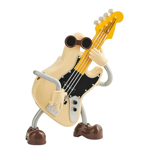 ギター像 - ミニチュア抽象芸術彫刻、創造的な装飾飾り、音楽テーマのデスクディスプレイアクセント |ギターミニチュア 本棚 勉強部屋 リビングルーム テレビスタンド 男の子 女の子 キッズ 学生用