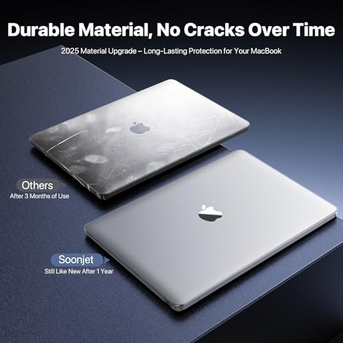 Image of Compatible for MacBook Air 13 inch Case 2020 2019 2018, A2337 M1 A2179 A1932, Same as Bare Device, Sturdy Plastic Protective Hard Shell Cover for MacBook Air 13.3 inch Case - Matte Clear
