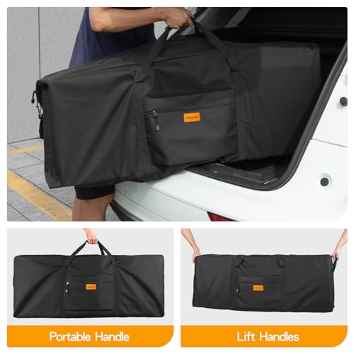 RAINYEAR 190L Extra große Aufbewahrungstasche, 900D Oxford Schwere Umzugstaschen mit Anti-Burst-Reißverschluss und verstärktem Griff wasserdichte und reißfeste Tragetasche