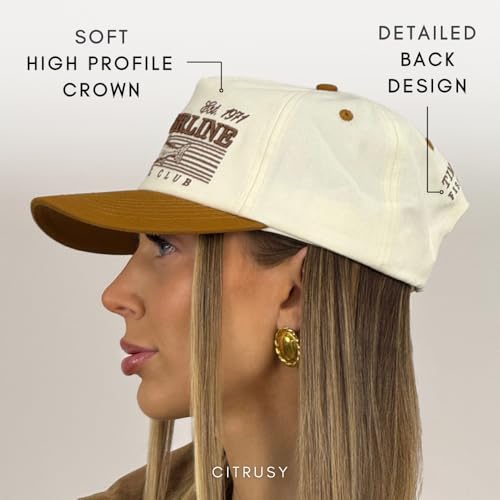 Image of Vintage Low Profile Unstructured Hat | Cotton Flat Bill Snapback Rope Hat | Men & Women's Hiking Fishing Running Golfing Hat