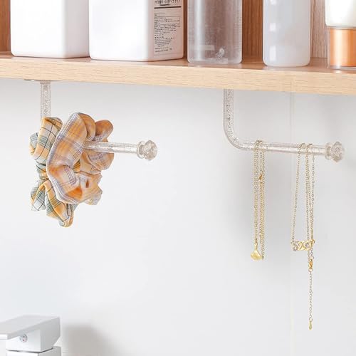 Image of HASTHIP 4Pcs Scrunchie Organizer Hairband Stand Rubber Band Holder Acrylic | Stores Scrunchies and Bands, Clear Acrylic Build, Stable Stand Design, Space-Saving Accessory Organization