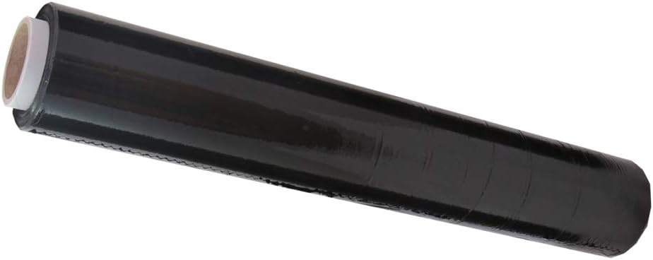 Triplast 400mm Black Pallet Stretch Wrap - Standard Core, 17mu Thick - Plastic Shrink Wrap & Industrial Cling Film for Removals & Warehouse Packaging Use (1 Roll)