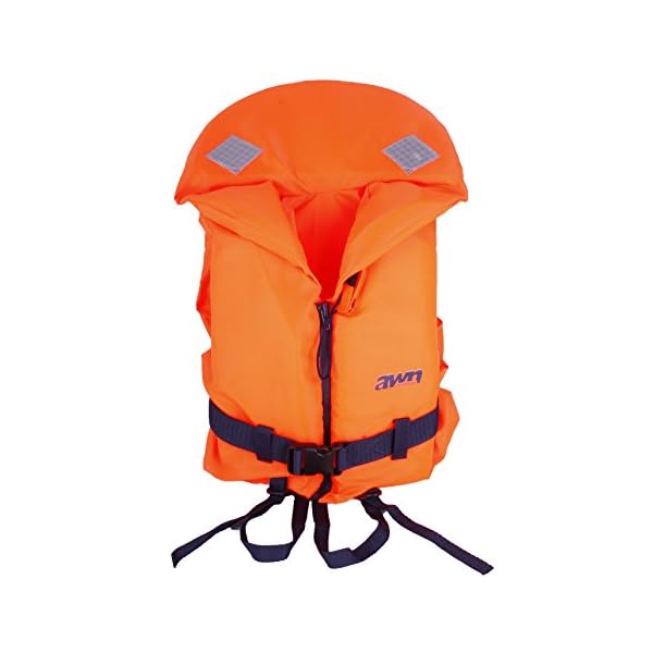 awn Rettungsweste BRAVISSIMO 15–20 kg, Schwimmweste für Kinder, Jugendliche & Erwachsene, mit Kragen, Signalpfeife und Reflektoren 1 41A6sPbHPgL. SS600