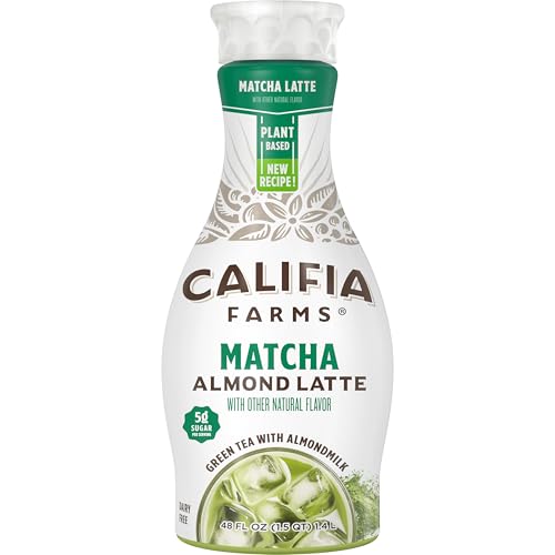 Califia Farms - Matcha Almond Latte, 48 oz, Dairy Free, Almond Milk, Plant Based, Vegan, Gluten...
