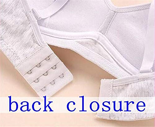 Manjiamei Women Teen Girls Thin Cotton Breathable Sports Bra Wire Free Push Up Running A-Cup Bra Solid 3 Pack 32 thumb #3