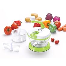 ORBIT 4in1 Plastic Food Processor (Green and White)