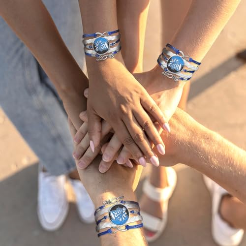 Image of Gymnastics Bracelets for Girls Gifts for Teen Girls,Teams Initial Charm Jewelry,Sport Ballerina Birthday Christmas Gifts