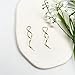 Spiral Threader Earrings for Women Handmade 14K Gold Plated Spiral Earrings Twisted Curved Dangle Earrings Hand Bent Curved Hoop Earrings (Gold)