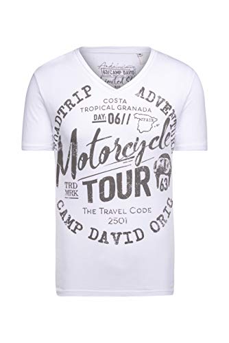 Preisvergleich Produktbild Camp David Herren T-Shirt V-Neck mit Prints