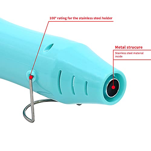 Heat Gun Mofa Resin Mini Heat Gun,6.6Ft Cable 300W Heat Gun For Crafts,Acrylic Paint Dryer Multi-Purpose Electric Heating Nozzle (Blue) #TOP1