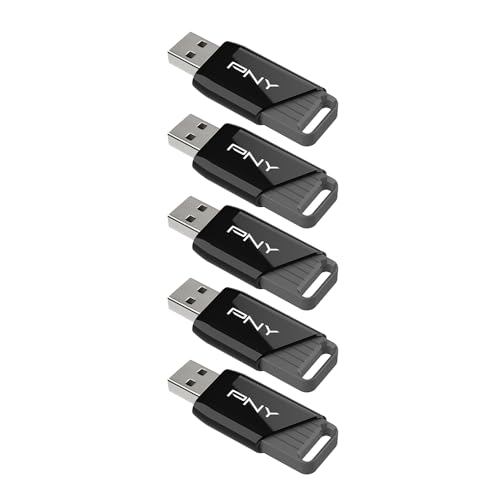 Image of PNY 32GB Attache X USB 3.2 Gen 1 Flash Drive, Advanced Performance Up to 130MB /s Read, Everyday Data Store & Transfer, Reliable Portable Storage, Durable, Type-A, Computers, Laptops, Desktops, 5-Pack