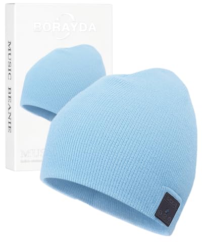 Image of BORAYDA Bluetooth Beanie, 18 hrs Playing HD Stereo, Built-in Mic, Men's /Women's Christmas Electronic Gifts