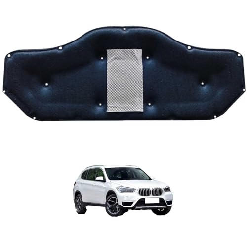 Almohadilla Aislante de Algodón Capó para BMW X1 F48 2016-2022 OE: 51487471230, Reemplazo Original con Clips Aisla Sonido y Calor del Motor