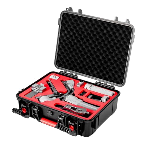 Image of Gaekol RS 4 Mini Hard Case, Waterproof Travel Shoulder Bag for DJI Ronin RS4 Mini Gimbal Stabilizer Combo Accessories - Portable Hard Shell Carrying Storage Case