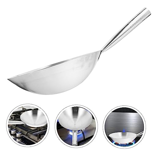 Wok de acero inoxidable para cocina de inducción y gas miniatura 5