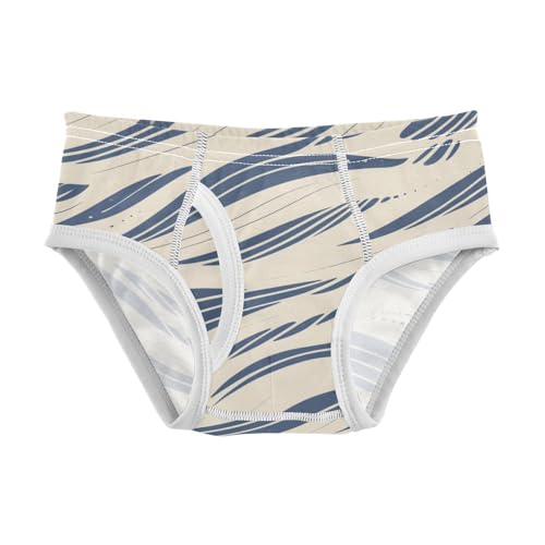 KLL Navy Blue Stripes Boys Toddler Soft Boxer Briefs Breathable Undies