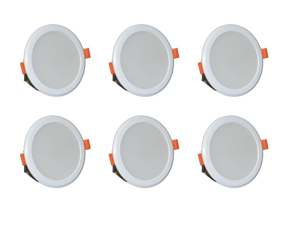 Swift Lite LED Light Pack of – 6, 8 Watts – Round Panel Light - CW (P6 - CW - 8W RPL)