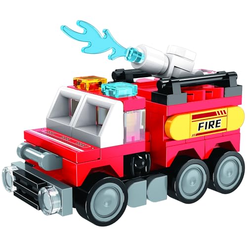 Image of 8-in-2 Fire Vanguard Fire Sprinkler (91 Pieces) | Learn About Fire Fighters | Building Block Set for Kids Age 6+ | STEM Educational Toy | Build, Collect & Create Robot or Fire Truck