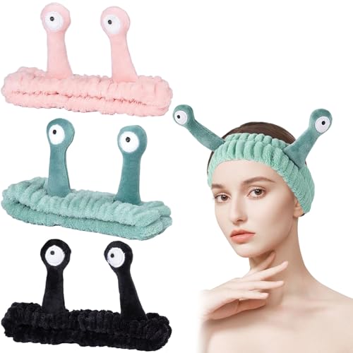 AWAVM shampooing mamelon avec spa bandeau maquillage femmes Cartoon mignon corail velours élastique bijoux créatifs cheveux pour laver la douche Sport...
