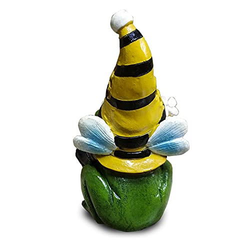 Garden Bee Gnome Statue Decoration - Resin Funny Garden Bird Welcome Figurines For Outdoor Patio, Lawn, Yard Art Decoration Winter Halloween Christmas Garden Gifts (Frog) #TOP5