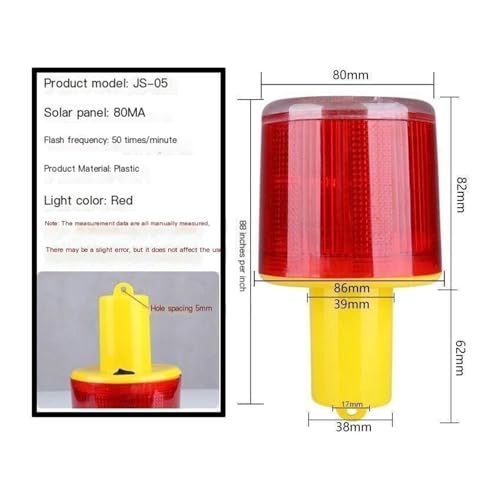 Luz estroboscópica solar nocturna JS-03 y baliza LED de advertencia vial 5