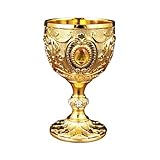 Copas de vino – Flautas de tallo de metal europeo vintage | Cáliz de licor retro de 30 ml, whisky elegante para cóctel, tequila, vodka, brandy, sake, bar de cocina, boda, vacaciones