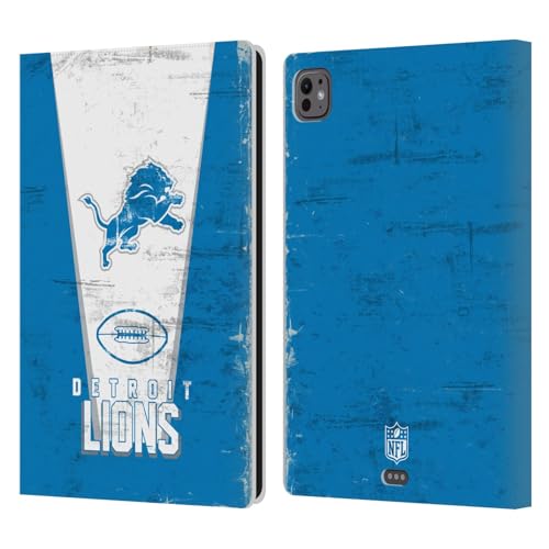 Étui portefeuille Detroit Lions pour iPad Pro 11 M4 en cuir Head Case Designs