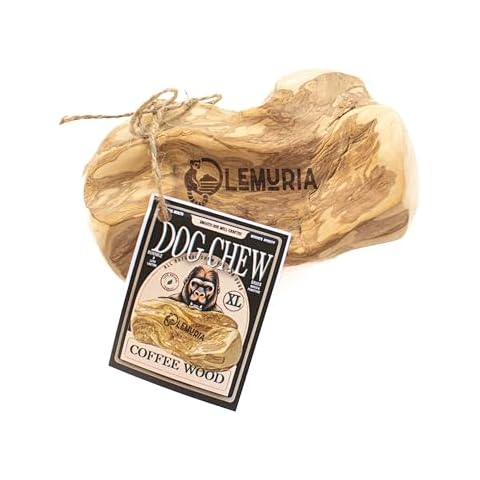 lemuria Gorilla Chew for Dogs Coffee Wood Stick Toy, Natural Durable Real Wooden Bone, Safe Dental Cleaning Chews for Teething Puppy, Stress Relief Toys (Extra Large) Cover