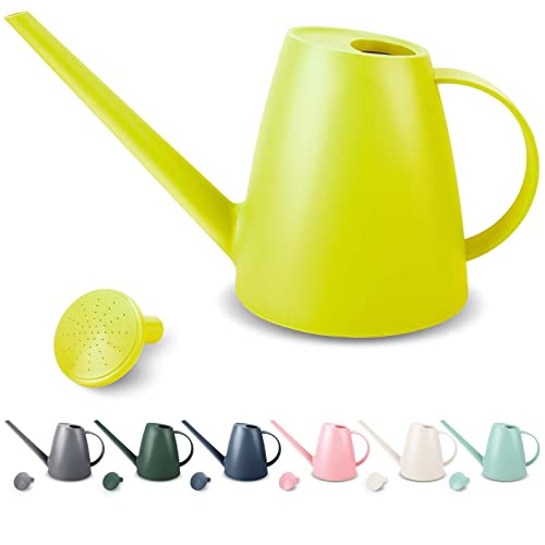 Watering Can for Indoor Plants, Small Watering Cans for House Plant Garden Flower, Long Spout Water Can for Outdoor Watering Plants 1. 8L 1/2 Gallon (Yellow)