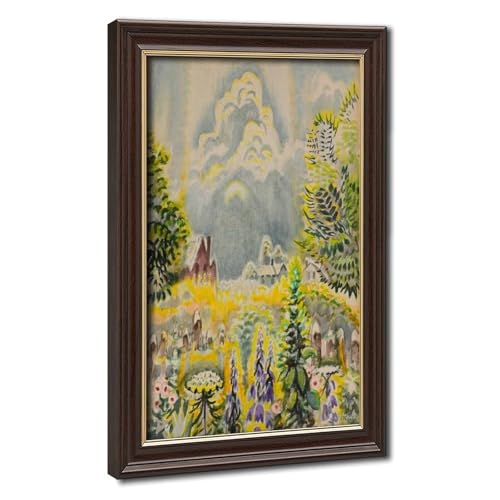 Poster sur toile Charles Burchfield jardin fleurs tableau suspendu 61x91 cm