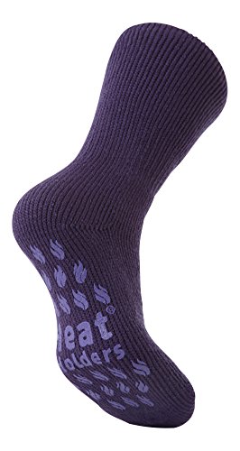 Heat Holders women's Thermal Gripper Slipper Socks Size 5-9 US Violet