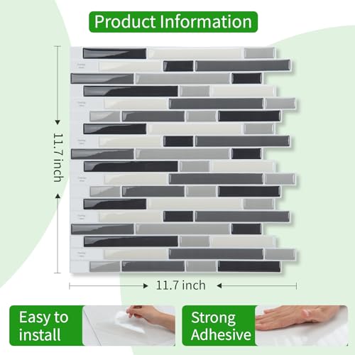 LONGKING Set of 10 Decorative Kitchen Tiles 10-sheets Lka2321b0