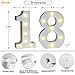 Pooqla 18th Birthday Decorations for Girls Boys, Light Up Number 18 for Party Table Decorations, 18th Birthday Gift for Her Him, Backdrop Wall Decor for 18th Wedding Anniversary Decoration